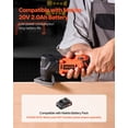 thumbnail image 4 of 20V Cordless Oscillating Multitool with 6 Speed Settings 8500 to 17000 OPM 3.2 Degree Oscillating Angle 8PCS Saw Blades and LED Light Battery Not Included, 4 of 6