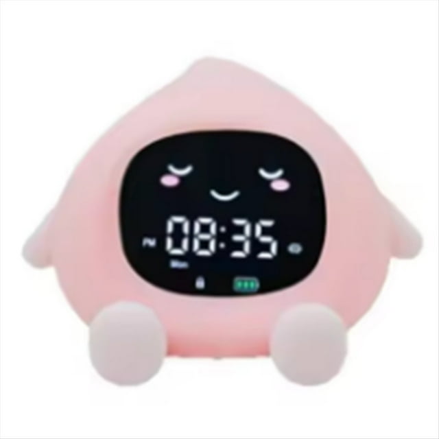 Despertador Infantil 6 en 1 con Forma de Fruta, Reloj para Entrenar el Sueño, Luz Táctil para Dormitorio Infantil.