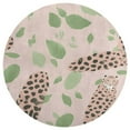 thumbnail image 3 of Leopard Print Pattern Floral Medallion Round Rug - Small Round Area Rug, Soft Non-Slip Machine Washable Bedroom Mat Indoor Accent Entry Carpet for Office Desk Dorm Hallway, 3 of 6