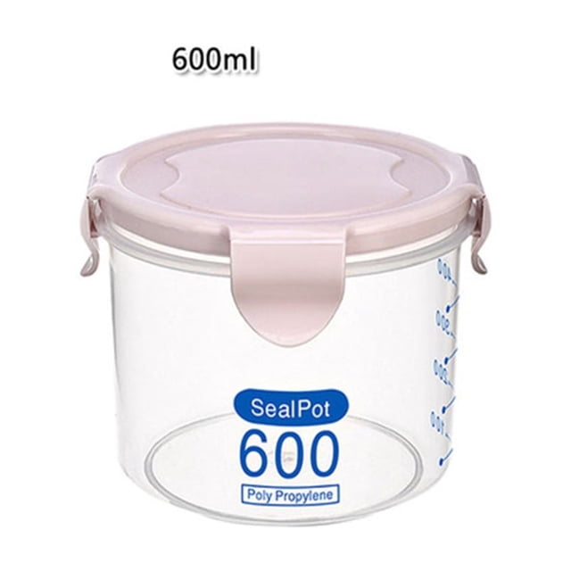 Recipiente de plástico transparente para alimentos | Caja de almacenamiento de cocina, recipiente hermético para alimentos frescos | Pasta | Hermético, sin BPA