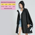 thumbnail image 2 of Luwomo Rain Jackets for Womens Unisex Cape Lightweight Windproof Outdoor Rain Poncho Color Block Design for All Seasons Tops Black,One Size, 2 of 9