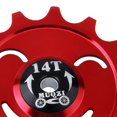 thumbnail image 4 of 2x 12T / 14T Bicicleta Ciclismo Bicicleta Aluminio Desviador Trasero Jockey Rueda Polea Guía Rodillo Idler - Negro / Rojo Zulema Rueda jockey del cambio trasero, 4 of 8