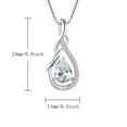 thumbnail image 5 of Starchenie Infinity Teardrop Pendant Necklace for Women 925 Sterling Silver April Birthstone Cubic Zirconia Jewelry, 5 of 6