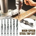 thumbnail image 2 of Sylvtty 6Pcs Combination Drill Tap Bit Set High Durability Rustproof Spiral Design Wide Application Tapping Bit Tools for Drilling Threading, 2 of 7