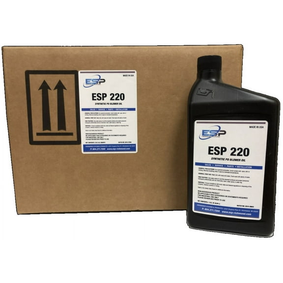 Roots and All Major Brands Blower Oil, ISO 220, Case of 12 QTS (Replacement)