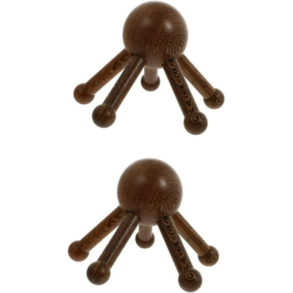 2 Pcs Five Massager Manual Scalp Massagers Handheld Massagers Tools Hair Scrubber Massage Wooden Massage Comb Head Massage Tools Head Massager Massager for Head Spa Hand Tools