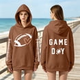 thumbnail image 4 of LIZUOJUN Football Sweatshirt for Women Game Day Oversized Hooded Pullover Game Day Graphic Print Casual Fall Winter Outfits L, 4 of 9
