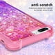 thumbnail image 3 of Funda para iPhone 8 Plus/iPhone 7 Plus Transparente con Brillos Carcasa Protectora Antigolpes con Glitter Brillante, 3 of 5