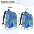 thumbnail image 4 of Xecao Peacock for Canvas College Laptop Backpack, Durable Rucksack Travel Notebook Bag School Backpack Book Bag for Men Women, 4 of 8
