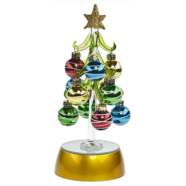 Swirl Ornament Light Up Mini Christmas Tree By Ganz