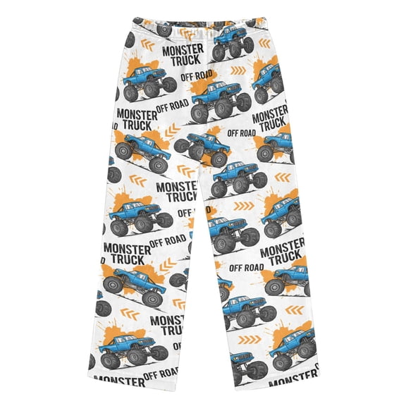 Pajama Pants Monster Truck Car Long Pant Lounge Casual Elastic Waist Sleep Flannel Pants