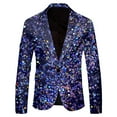 thumbnail image 1 of Men's & Suit Jackets Long Sleeve Lapel Button Print Business Suit Jacket for Large Size, 1 of 3