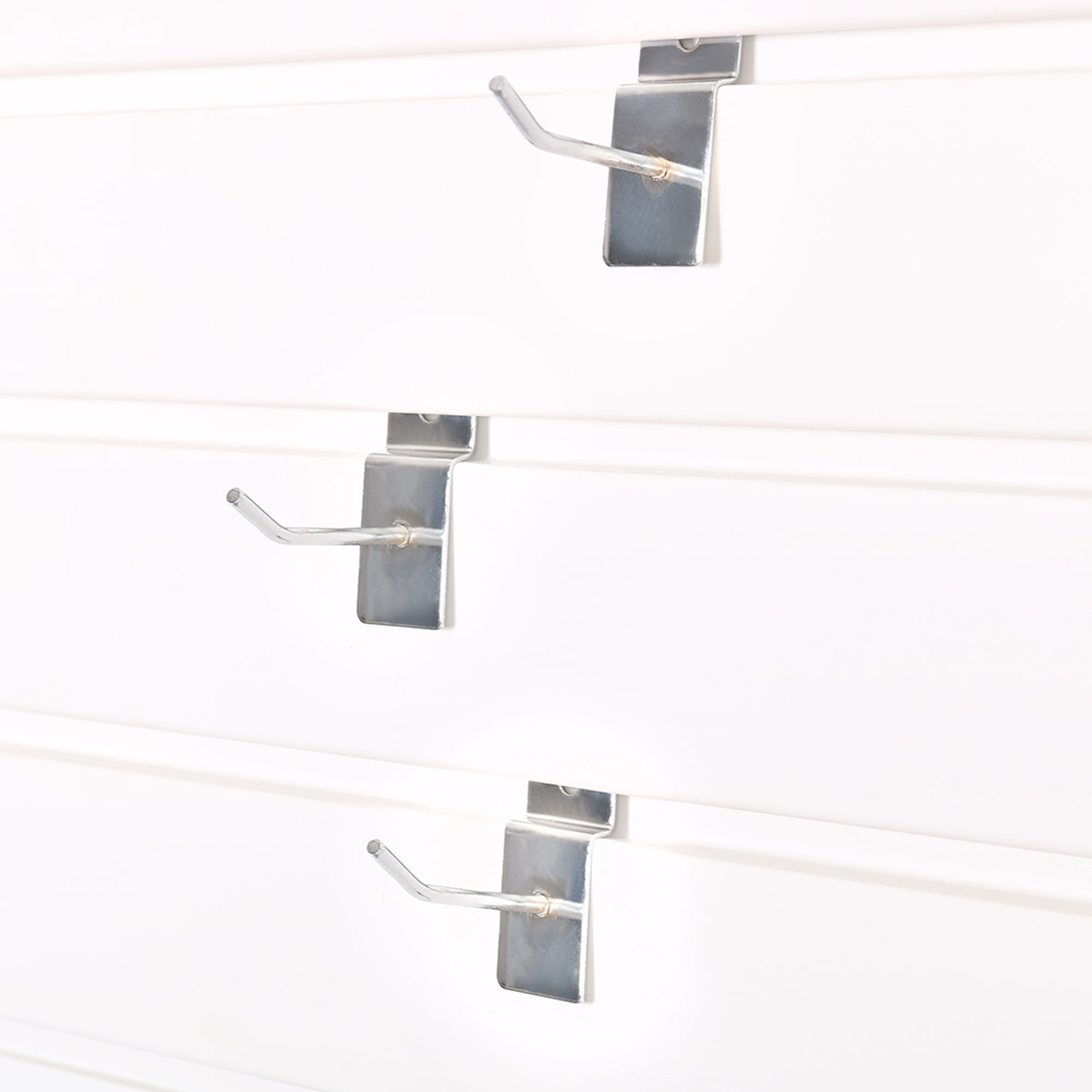 25pcs 2 Inch Slat Wall Hooks Panel Display Rack for Garage Retail Store