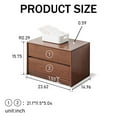 thumbnail image 2 of Marsrizon Modern NightStand, 100% Solid Wood TV Sideboard, Minimalist Oak Side Table, Living Room Log Storage Cabinet, Low Cabinet（Walnut）, 2 of 6