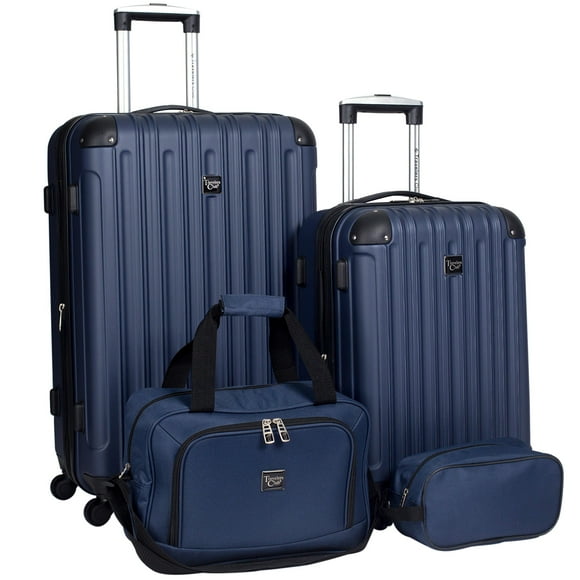 Juego de equipaje Travelers Club Midtown Hardside de 4 piezas, azul marino