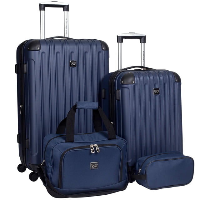 Juego de equipaje Travelers Club Midtown Hardside de 4 piezas, azul marino