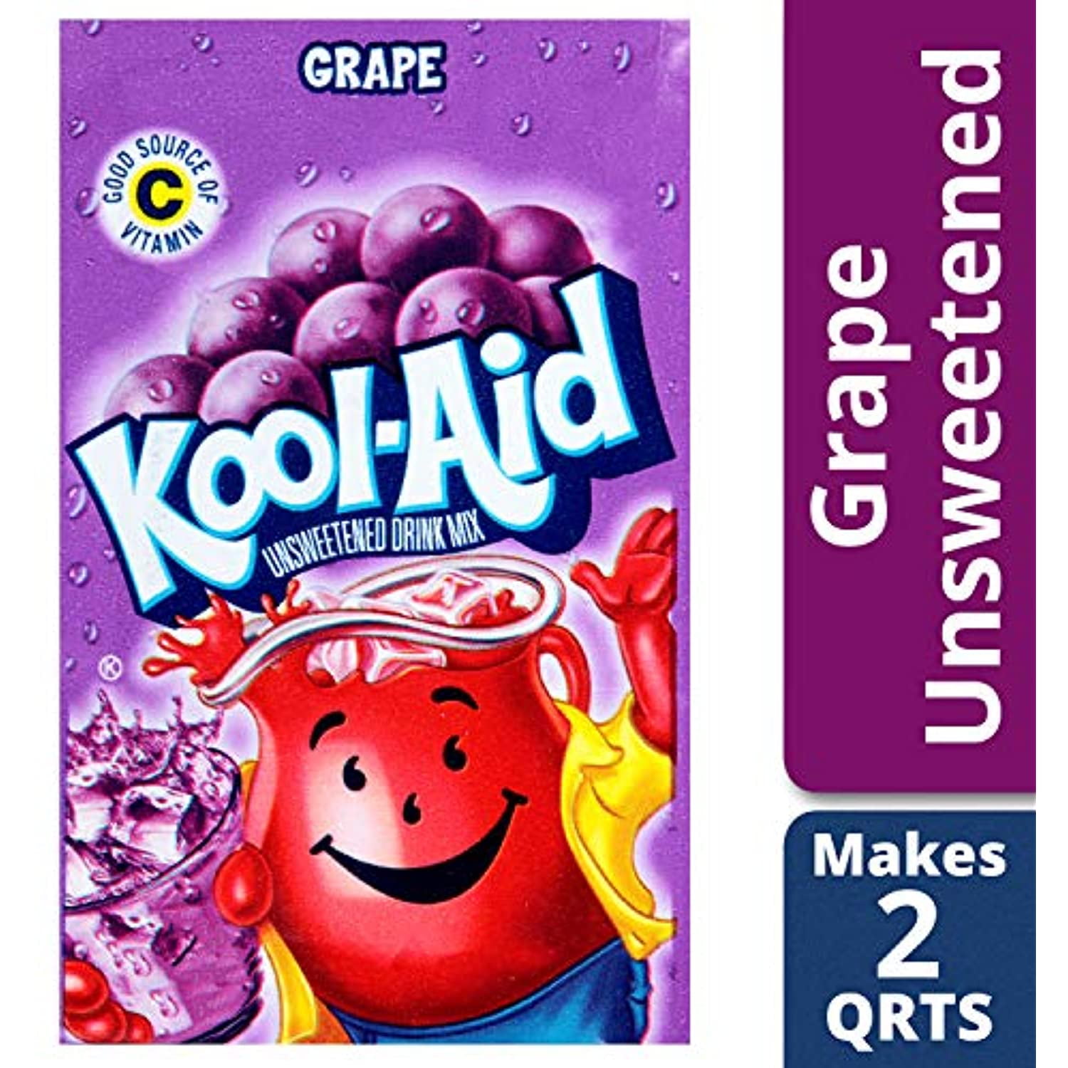 Kool Aid Grape Drink Mix, Makes 2 Quarts (0.14 Oz Packets, Pack Of 192)
