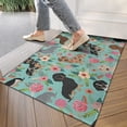 thumbnail image 4 of Dachshund and Flower Door Rugs,Washable Non Slip Door Mats Indoor,Decorative Door Mats,Entry Mat Indoor for Entrance,Bedroom,Kitchen,Bathroom,17"x30", 4 of 6