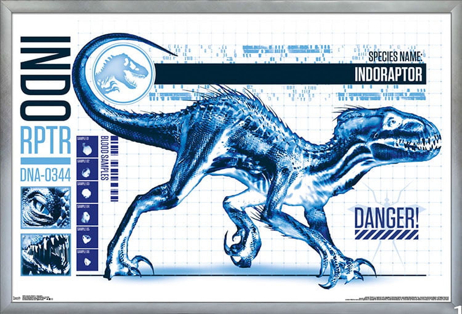Jurassic World: Fallen Kingdom - Indo-Raptor Wall Poster, 22.375