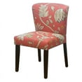 thumbnail image 2 of CRO Decor Cambodia Red Upholstered Solid Wood Dining Chair (Set of 2), 2 of 7