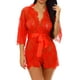 thumbnail image 2 of Lencería para mujer sexy vestido largo de encaje vestido transparente transparente kimono bata, 2 of 8