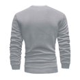 thumbnail image 4 of Men Winter Casual Color Block Round Neck Pullover Sweater Soft Comfortable Lined Shirt Casual Fall Pullover Long Sleeve Crewneck Loose Tops, 4 of 4