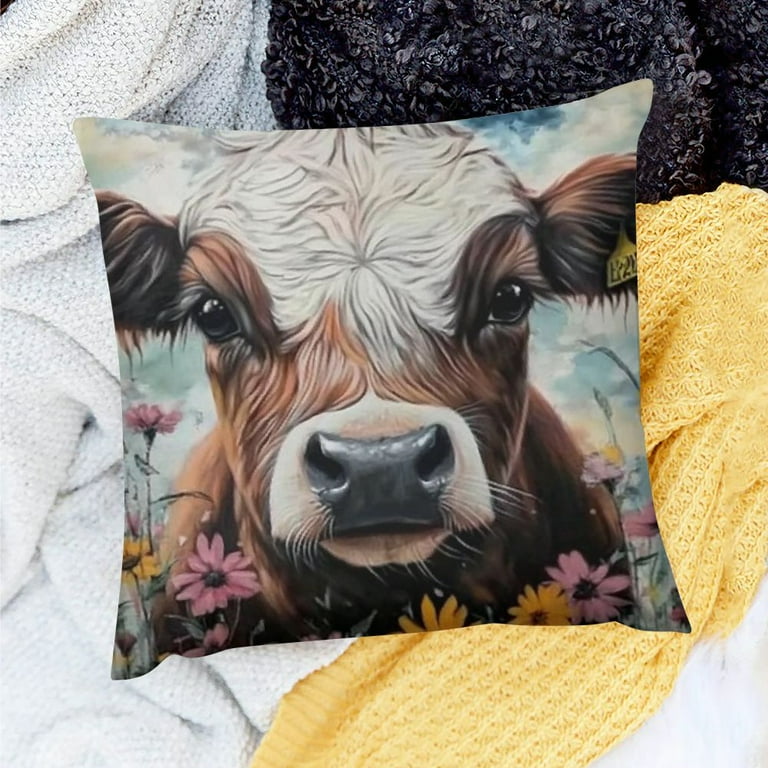 Highland Cow Decor Highland Cow Pillow Cow Pillow Cow Bedroom Decor Highland Cow Gifts