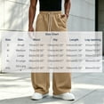 thumbnail image 4 of Men's Wide Leg Sweatpants,Drawstring Elastic Waist Loose Fit Pants with Pockets for Daily Wear, 4 of 7