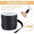 thumbnail image 3 of 1 bag 54.6 Yards Black Elastic Strap 0.19" Width Frosted Elastic Band TPU High Flexibility Elastic Band Elastic Shoulder Strap Bra Tape for DIY Shoulder Bra Clothes Sewing Project, 3 of 8