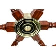 thumbnail image 6 of Nagina International Nautical Wood Crafted Ship Wheel With Inlayed Pirate's Rustic Rope | Ocean Maritime Navy Decor (24 Inches), 6 of 6