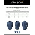 thumbnail image 2 of Made by Olivia Women's Basic Classic Long Sleeve Button Down Denim Jean Shirt, 2 of 4