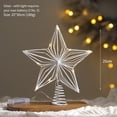 thumbnail image 2 of 1 Pcs Christmas Tree Top Decoration Lighting Props Christmas Star New Tree Top Star With Lights Five-Pointed Star Decorations, 2 of 8