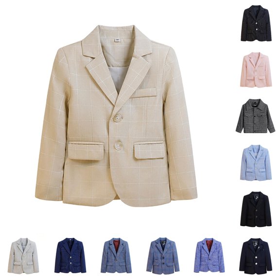 Vrotazzy Boys Coat Jacket 2026 Children Fall Casual Suit Outerwear Stylish Toddler Fashion Preppy Youth Sport Coat