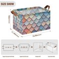 thumbnail image 7 of Yayeee Foldable Storage Basket for Shelves with Handles Waterproof Cloth Bins, Blue Art Pattern, 7 of 7