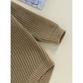 thumbnail image 6 of Bagilaanoe Newborn Baby Boys Girl Knitted Romper Sweater Long Sleeve Bodysuits Letter Embroidered Pullover 9M 12M 18M Infant Warm Jumpers Tops Fall Loose Knitwear, 6 of 9