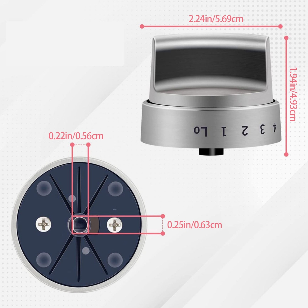 Geemin 5Pcs/set WB03X24818 Stove Knob for AP5989029 PS11729081 JGBS66REK4SS Accessories