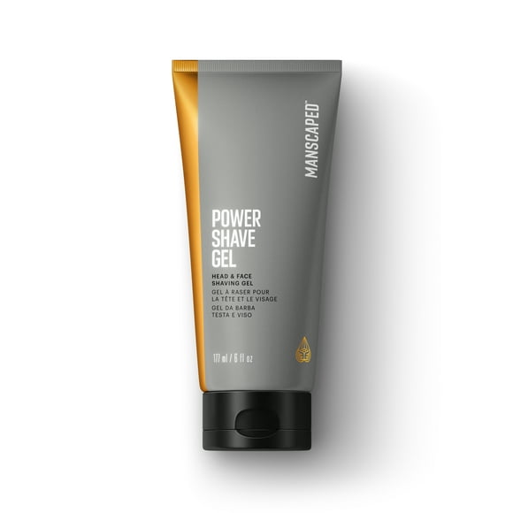 MANSCAPED® Power Shave Gel, Men's Soothing Head & Face Shaving Gel, Helps Defend Against Irritation, Ingrown Hairs & Razor Bumps, 177 ml