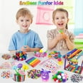 thumbnail image 3 of 2000+ Arts and Crafts Supplies Kit, DIY Making Set for Ages 6-10, Pom Poms, Beads, Feathers, Storage Bag Included, 3 of 6