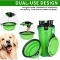 thumbnail image 2 of Bouteille portable 2 en 1 pour chien avec gamelles pliables pour animal de compagnie Voyage promenade (2 en 1, vert) Kuyhfg Bienvenido a Kuyhfg, 2 of 4