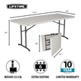 thumbnail image 3 of Lifetime 6 Foot Rectangle Fold-in-Half Table, Indoor/Outdoor Commercial Grade, Almond (80382), 3 of 15