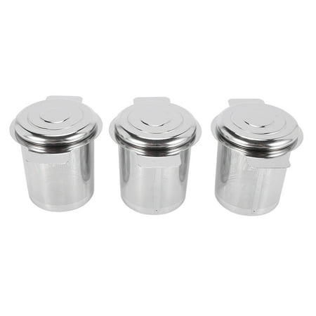 

3 Pcs Tea Leak Mesh with Cover Tea Infuser Reusable Tea Strainer Teapot Stainless Steel Loose Spice Filter Drinkware Kitchen Accessories
