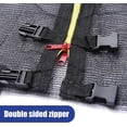 thumbnail image 4 of Yazoeia Trampoline Net 12ft Enclosure Trampoline Safety Net with Adjustable Straps and 2 Zippers Weather-Resistant Trampoline Net for 8 Straight Poles Round Frame Trampolines(Net Only) CJC912-157549, 4 of 9