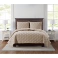thumbnail image 1 of Truly Soft Everyday 3D Puff Quilt Set, Full/Queen, Khaki, 1 of 4