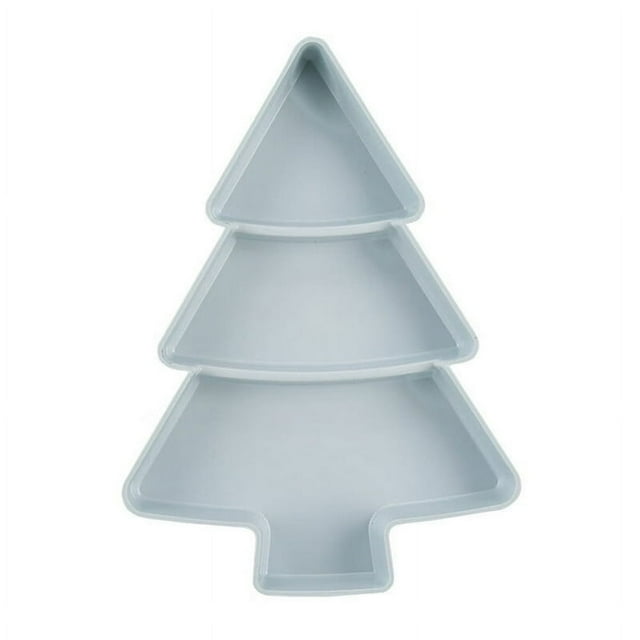 1Pcs Christmas Tree Shaped Living Room Candy Snacks Nuts Snack Tray Home Kitchen Supplies Breakfast Plate Tray Tableware