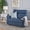 Navy Blue, variant on Euroco Reclining Loveseat for Two with Plush Cushions, Manual Recliner Sofa in Fabric or Microfiber