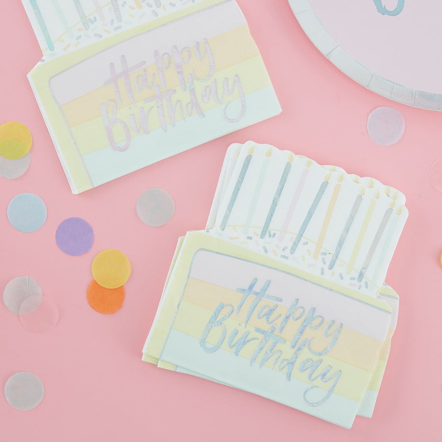 Pastel Ginger Ray Multi Coloured Stripe Birthday Cake Designer Candles 24 Pack Pastel Ginger Ray Multi Coloured Stripe Birthday Cake Designer Candles 24 Pack