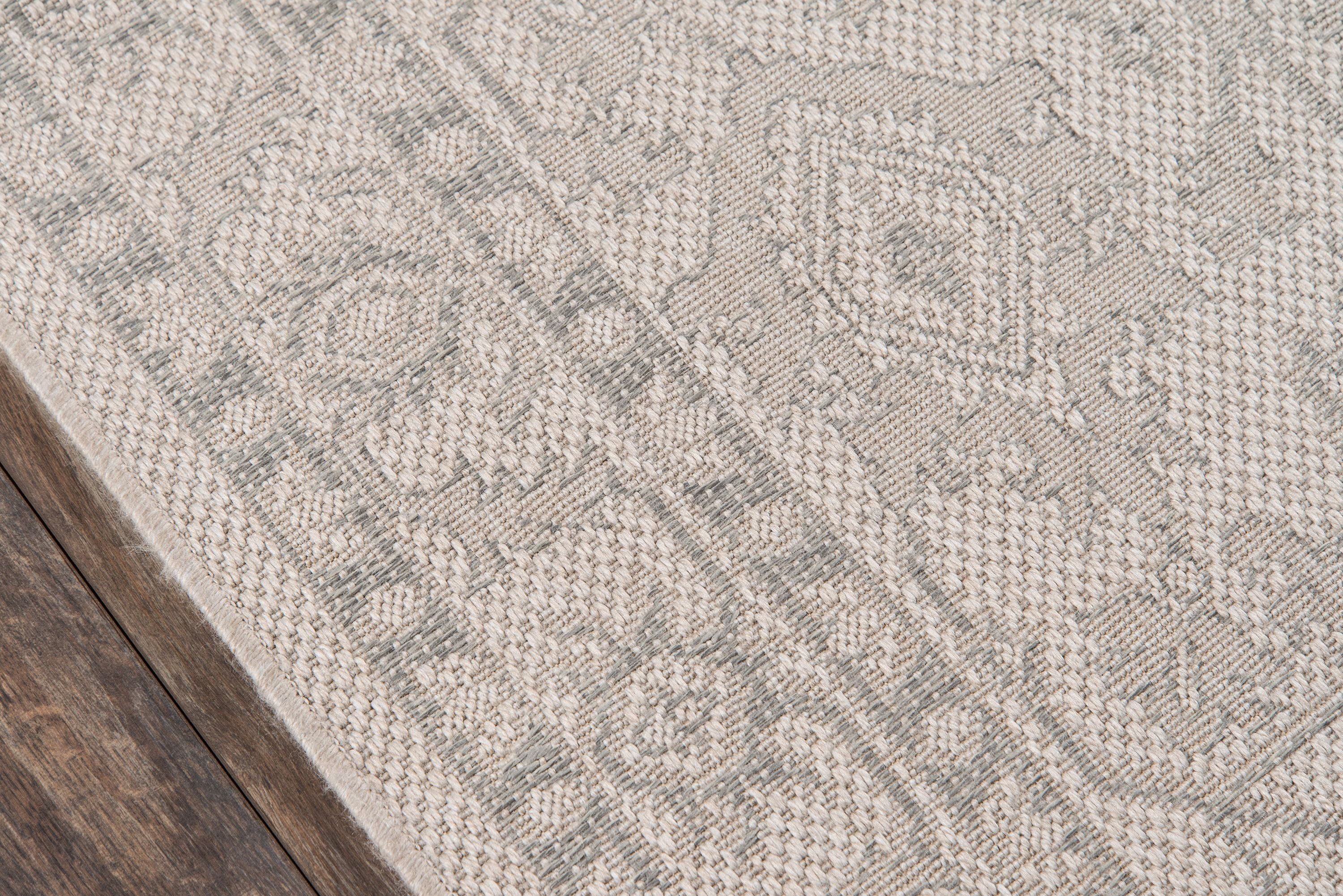 Erin Gates by Momeni Downeast Boothbay Polypropylene Machine Made Grey Indoor Outdoor Rug 2' X 3'