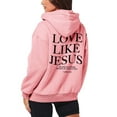 thumbnail image 4 of DHFJKG Zip Up Hoodie Women Jesus Letter Printed Long Sleeve Pocket Drawstring Sweatshirts Casual Sports Track Jackets, 4 of 7
