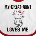 thumbnail image 4 of Inktastic My Great Aunt Loves Me Kitty Cat Girls Baby Bib, 4 of 4