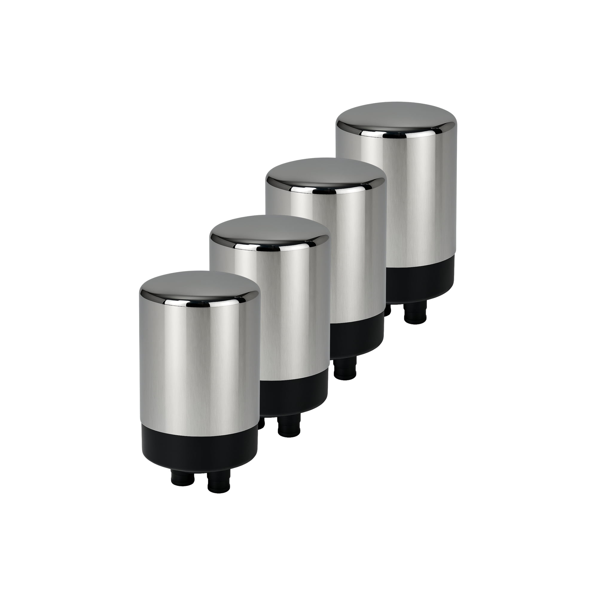 Nispira Water Filter Replacement For Brita Basic Complete Faucet Filtration Systems 36311 36312 FR-200 FF-100 | Removes Chlorine Lead Odor Color | 100 Gallon | Polished Chrome Silver Pack of 4